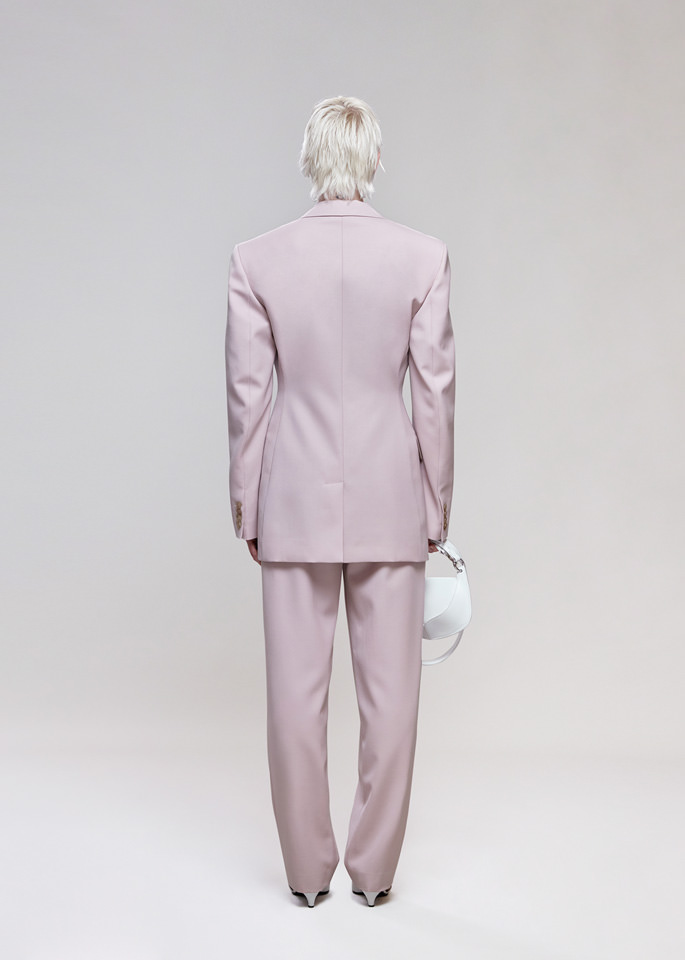 DEL CORE: SINGLE BREASTED NOTCH LAPEL JACKET IN WOOL WITH FITTED WAIST
