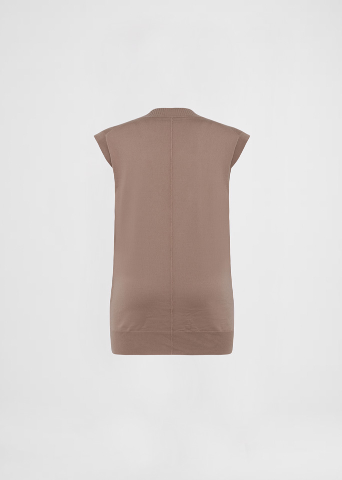 DEL CORE: SLEEVELESS LOW V-NECK MENS SWEATER VEST WITH BOLD TRIMS