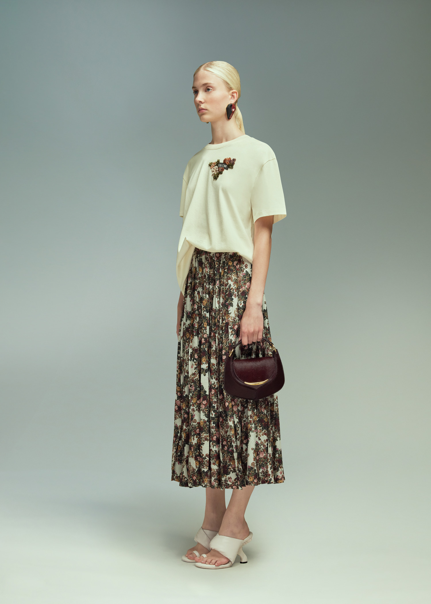 DEL CORE: IRREGULAR PLEATED WRAP SKIRT