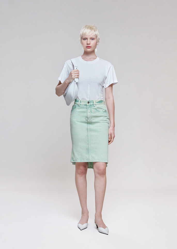 DEL CORE: GONNA CINQUE TASCHE IN DENIM CON DETTAGLIO FISHTAIL SUL DIETRO
