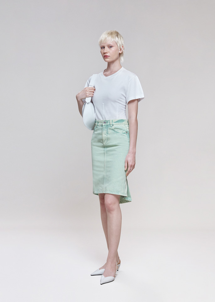 DEL CORE: GONNA CINQUE TASCHE IN DENIM CON DETTAGLIO FISHTAIL SUL DIETRO