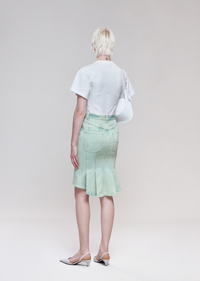 DEL CORE: GONNA CINQUE TASCHE IN DENIM CON DETTAGLIO FISHTAIL SUL DIETRO