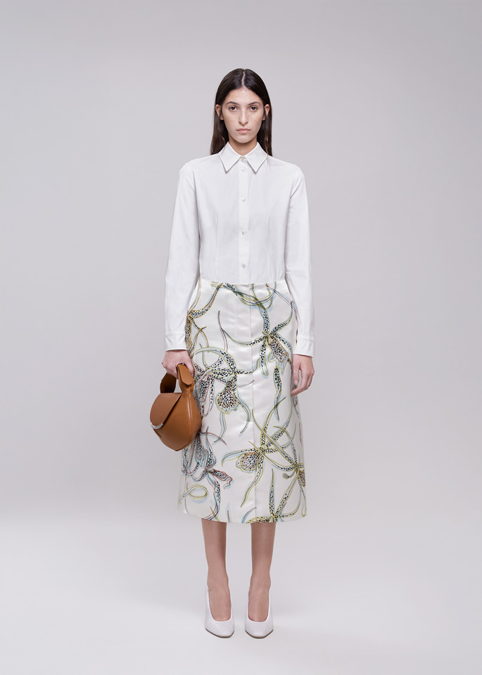 DEL CORE: STRAIGHT MIDI SKIRT