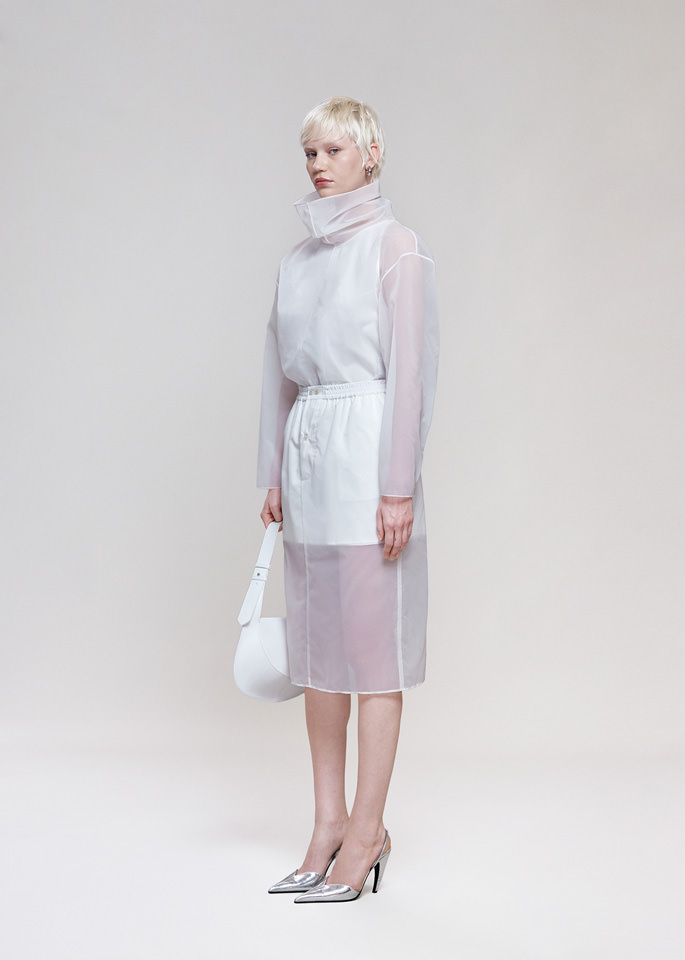 DEL CORE: GONNA JOGGER IN NYLON ORGANZA CON ELASTICO IN VITA