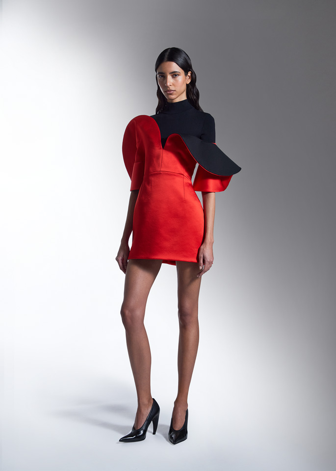 DEL CORE: PETAL SLEEVE MINI DRESS
