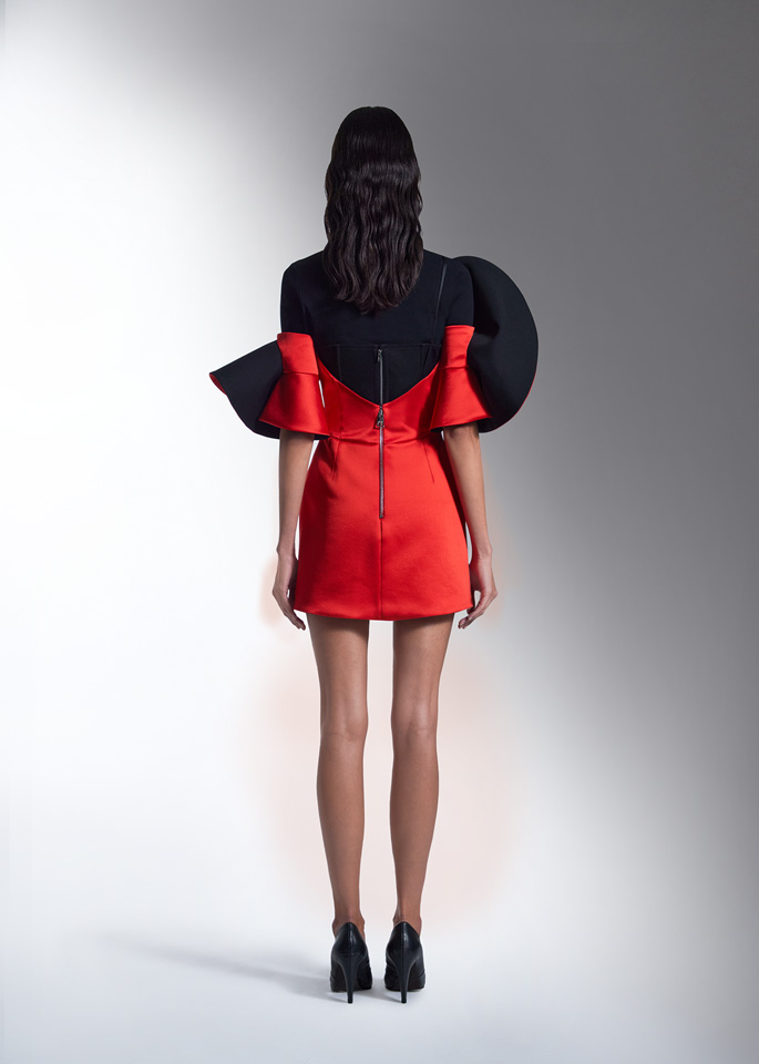 DEL CORE: PETAL SLEEVE MINI DRESS