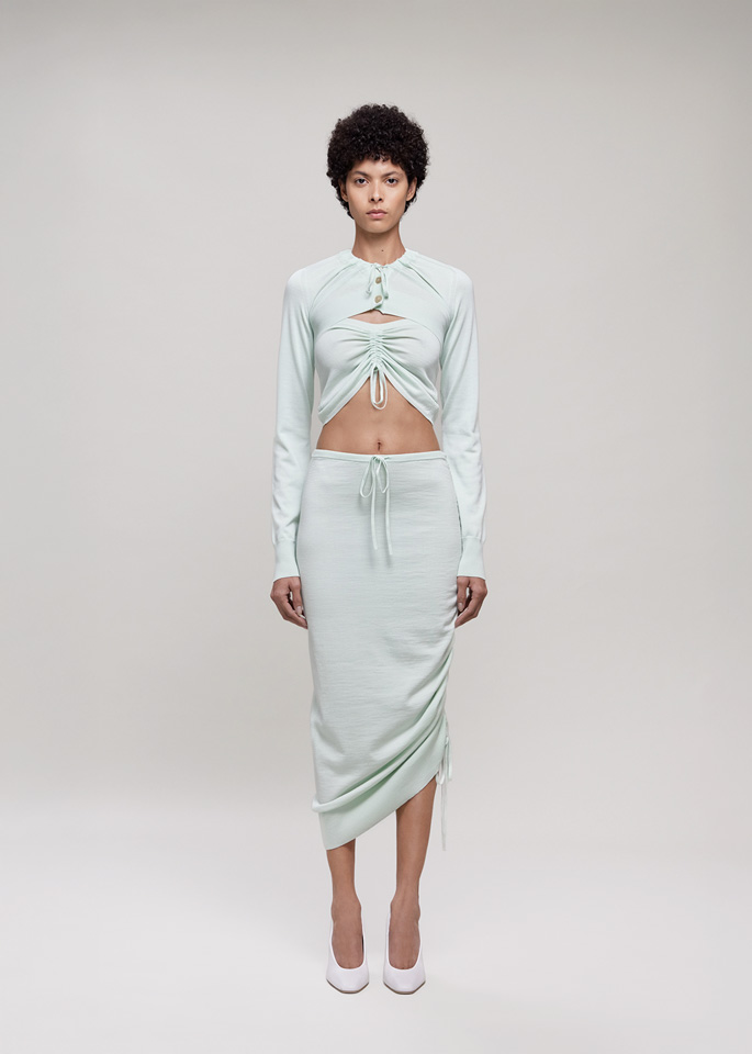 DEL CORE: MINI TOP CON DETTAGLIO COULISSE AL CENTRO DAVANTI