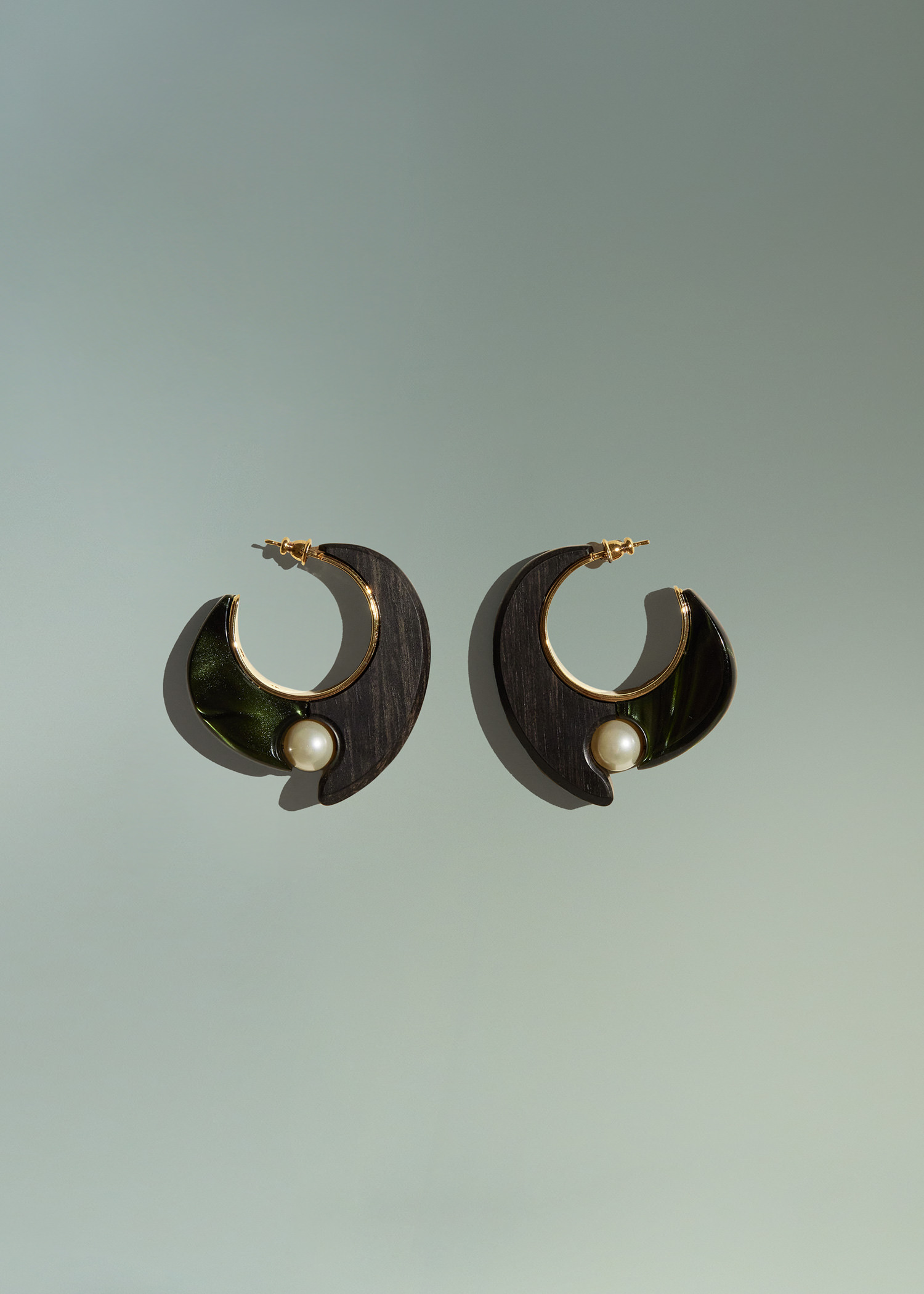 DEL CORE: HOOP BLOCK EARRINGS PLEX-WO