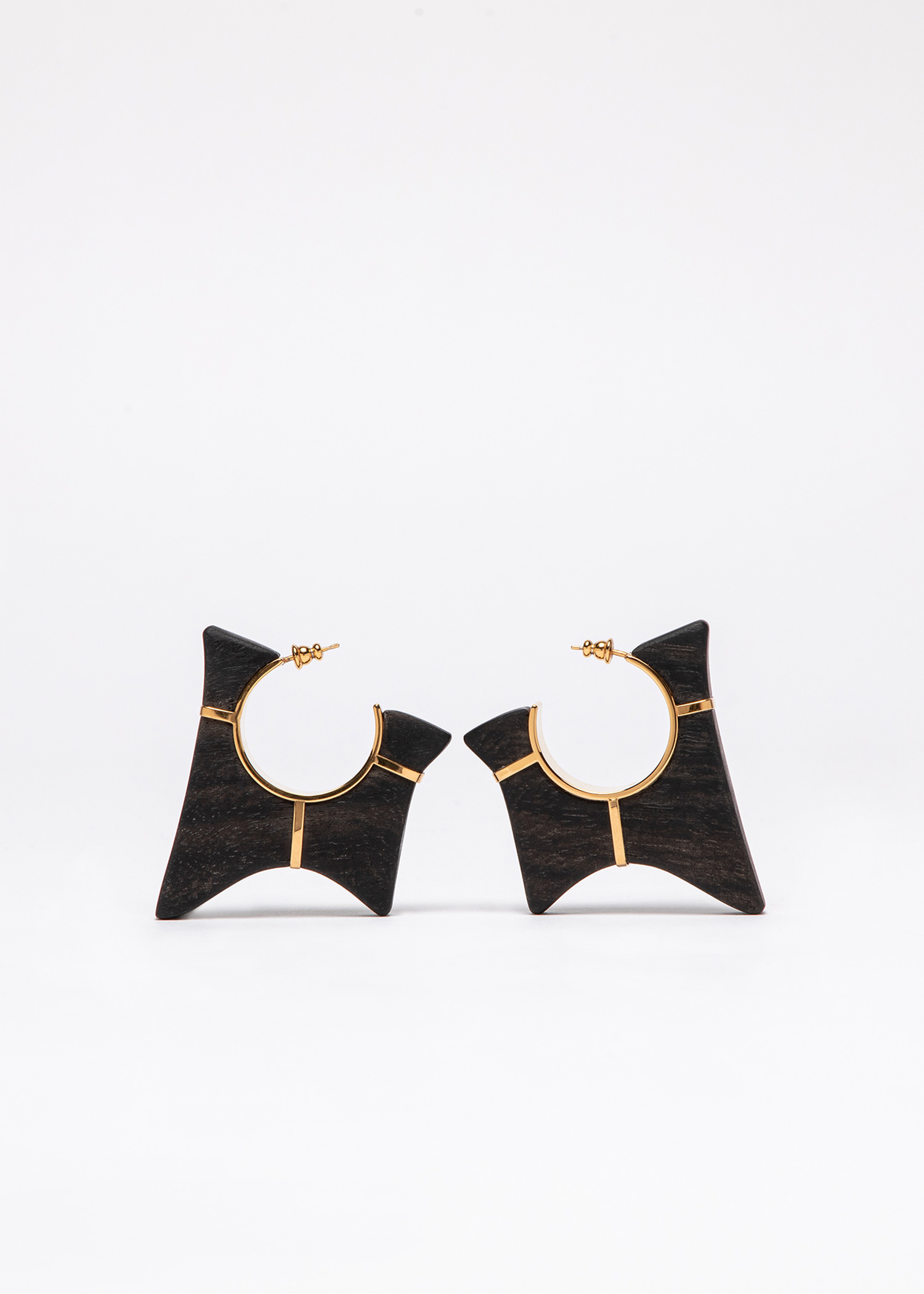 DEL CORE: BLOCK SPIKES HOOP EARRINGS