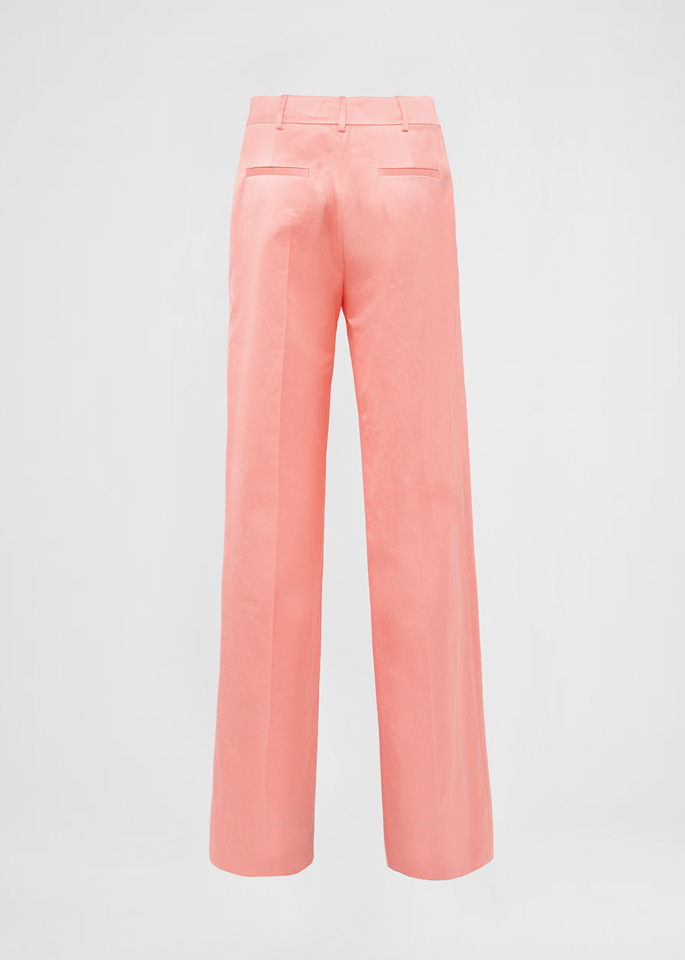 DEL CORE: LOW RISE SATIN VISCOSE STRAIGHT LEG TROUSER