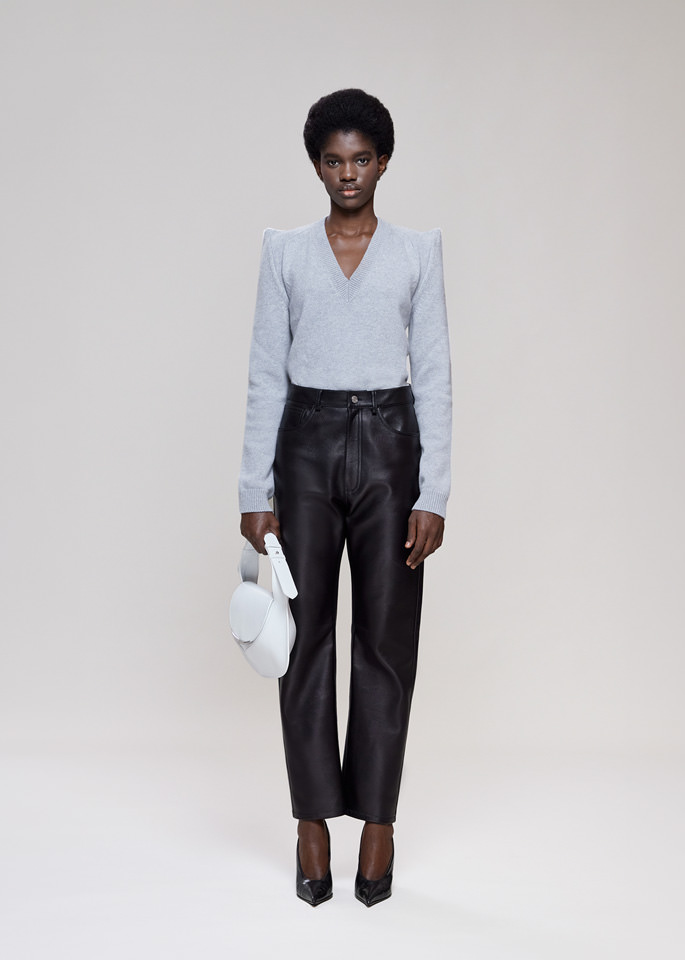 DEL CORE: PANTALONI CINQUE TASCHE IN NAPPA PLONGE