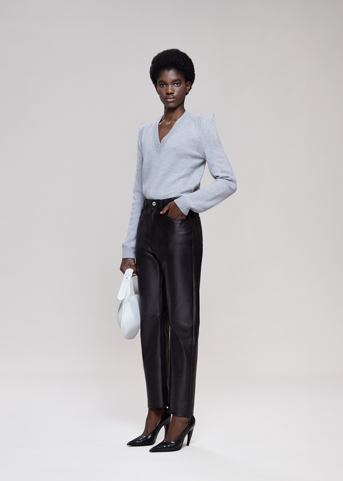 DEL CORE: PANTALONI CINQUE TASCHE IN NAPPA PLONGE