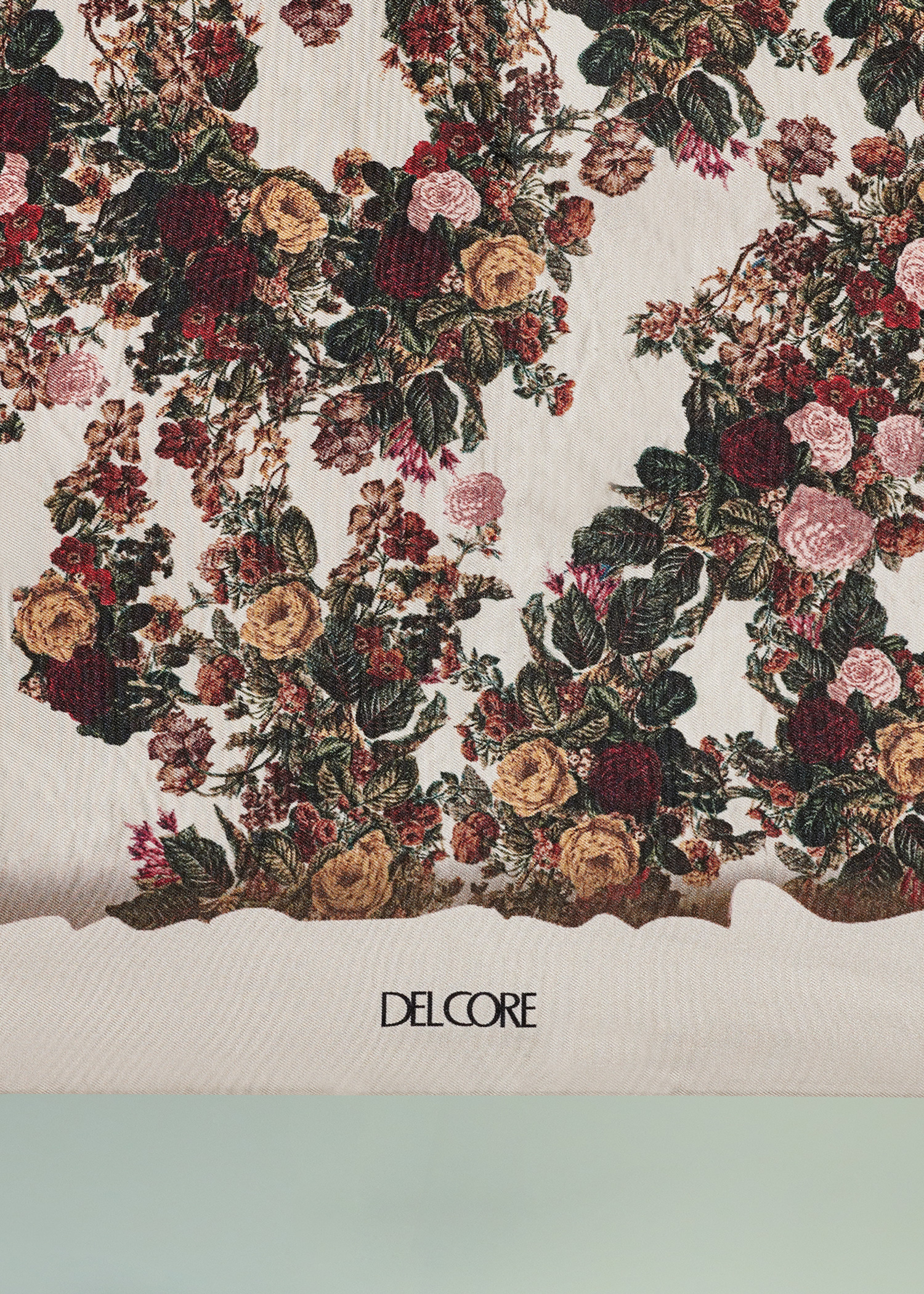 DEL CORE: FOULARD STAMPA MIDNIGHT BLOOM