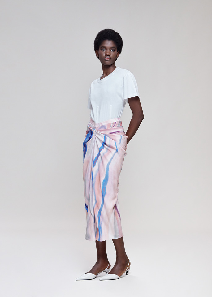 DEL CORE: FITTED T-SHIRT IN JERSEY WITH TOPSTITCHCORSET DETAILS