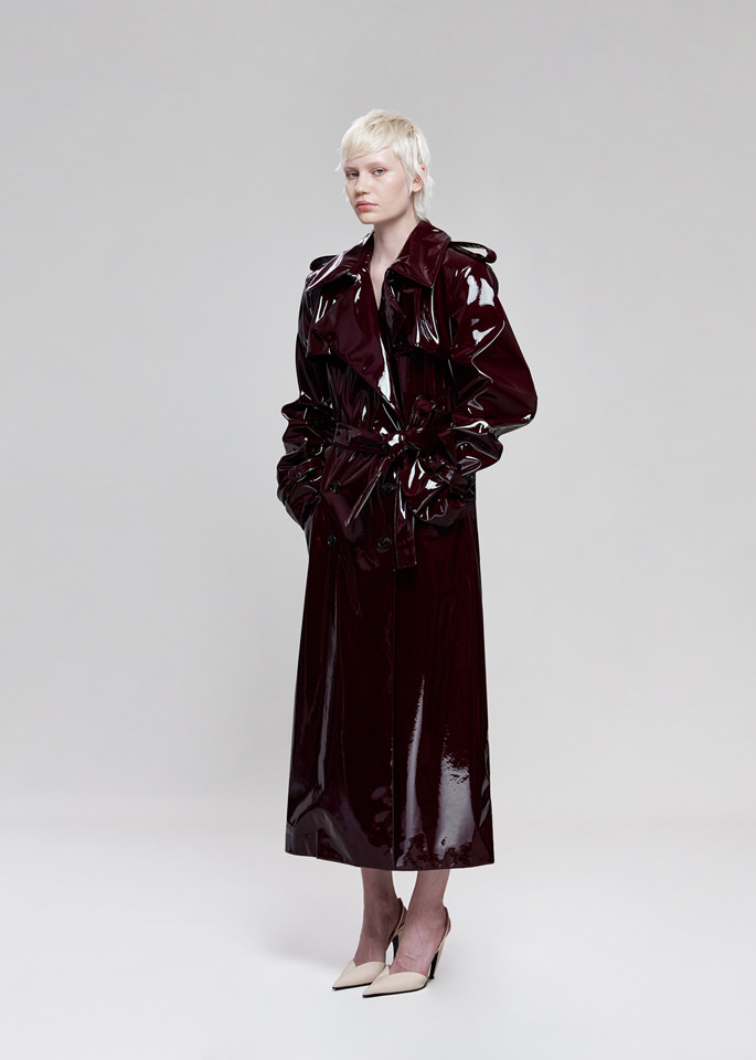 DEL CORE: OVERSIZED VINYL TRENCH