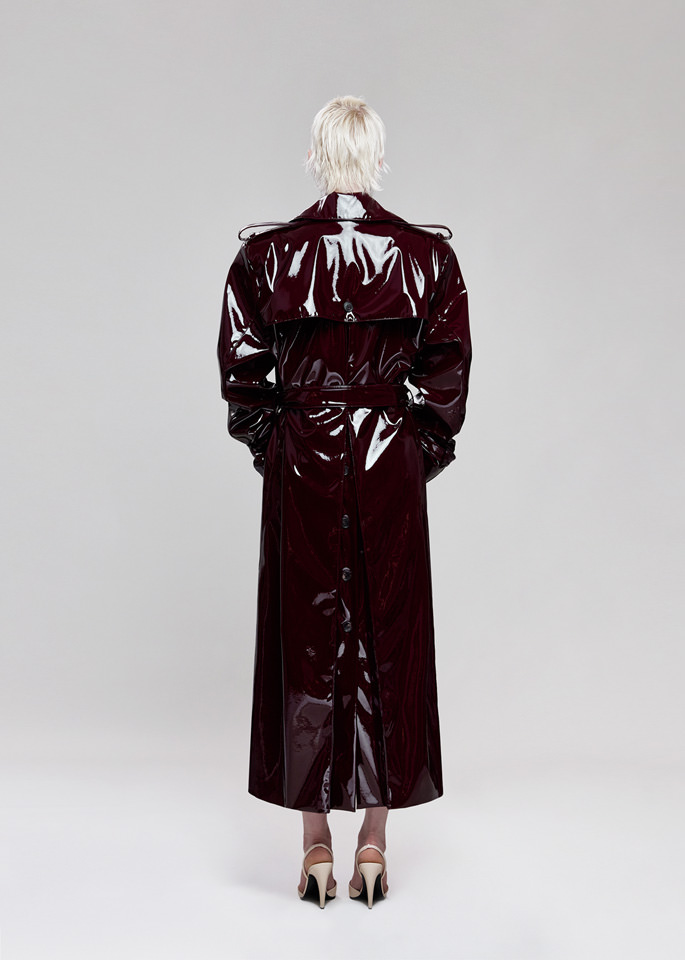 DEL CORE: OVERSIZED VINYL TRENCH