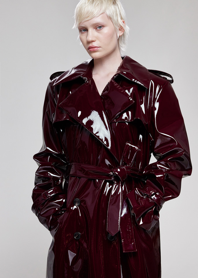 DEL CORE: OVERSIZED VINYL TRENCH